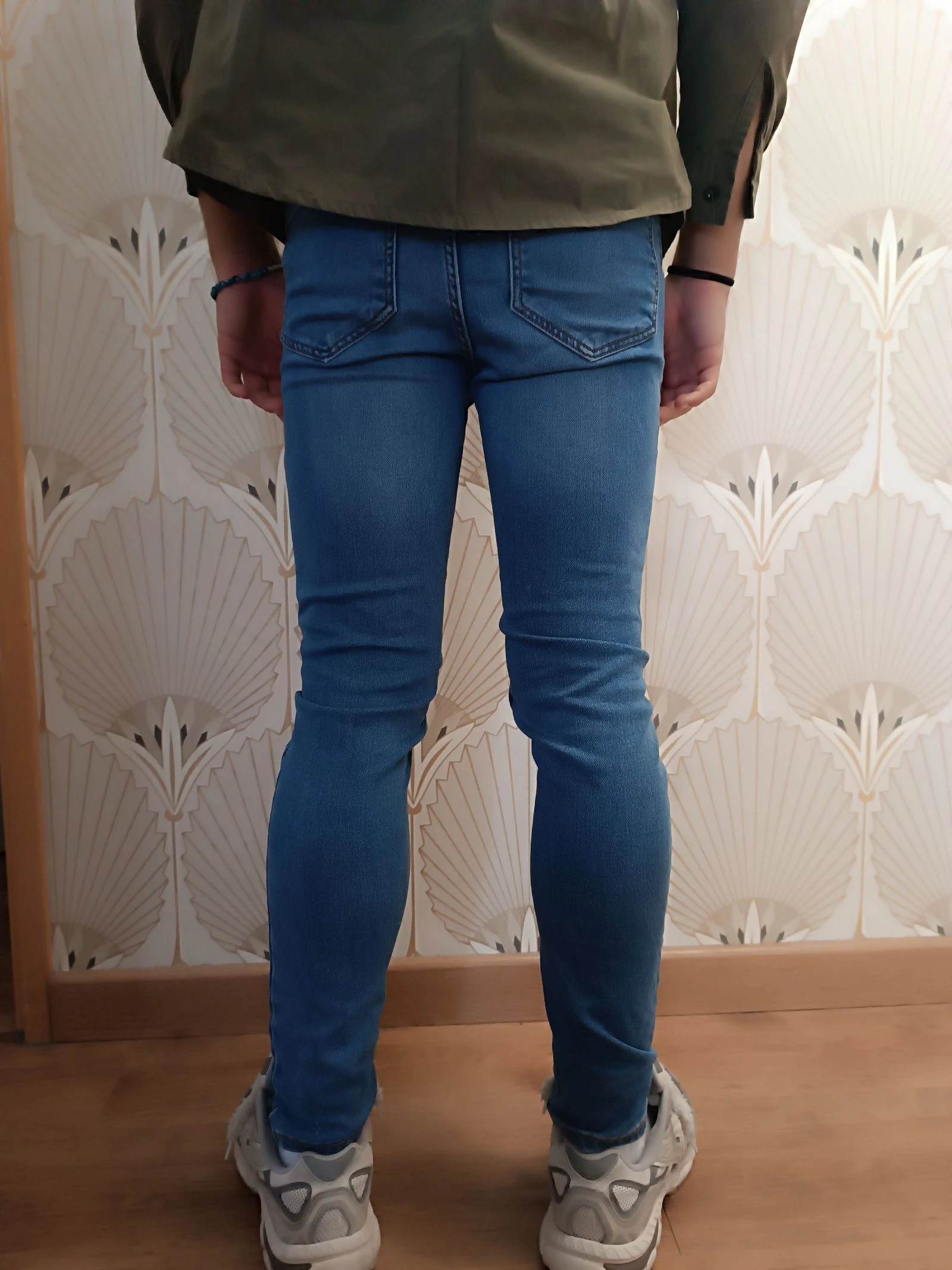Jeans skinny azul claro tamanho 14 anos – photo 3